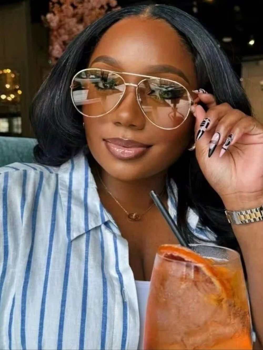 Gold Aviator Sunglasses for Women - Classic Chic